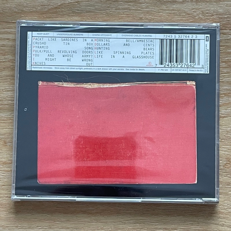 CD ซีดีเพลง แผ่นเพลง Radiohead – Amnesiac แผ่นแท้ ใหม่ ซีล