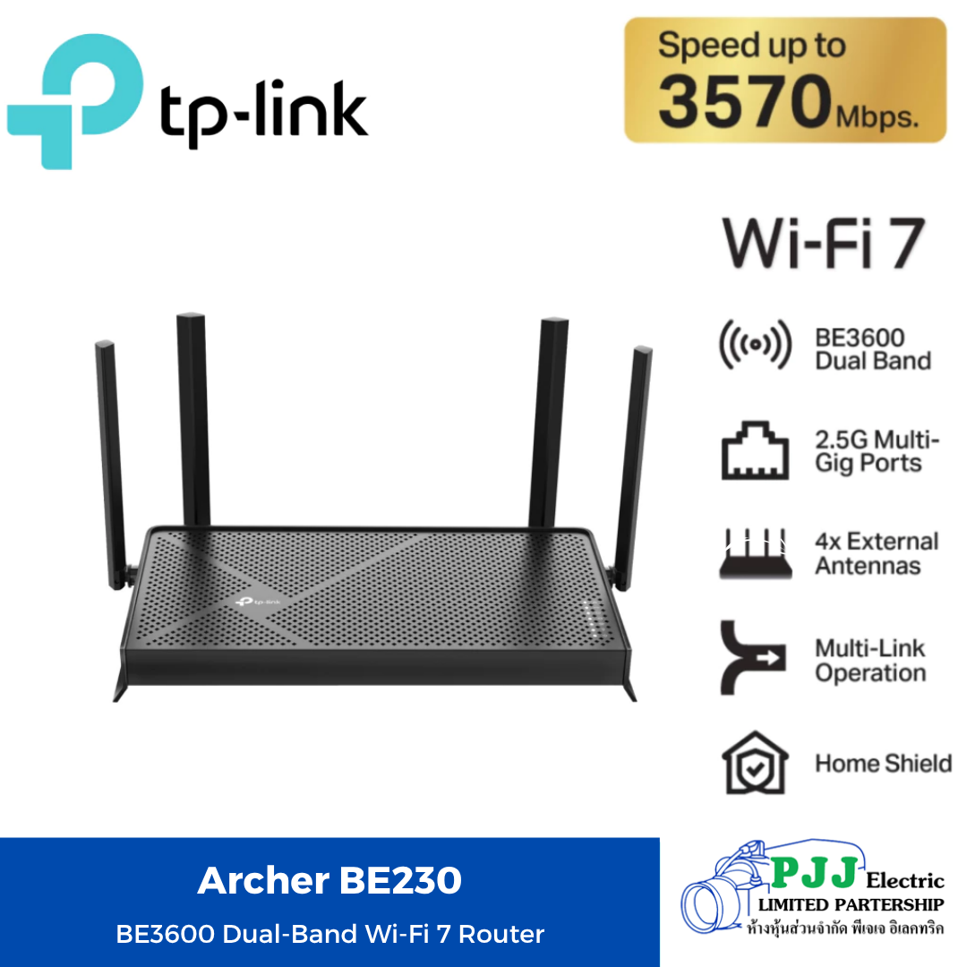 TP-Link Archer BE230 BE3600 Dual-Band Wi-Fi 7 Router