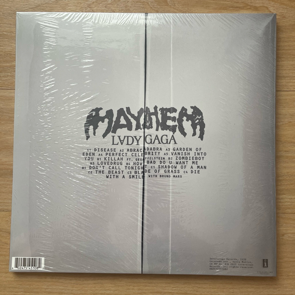 แผ่นเสียง Lady Gaga Mayhem,2 LP, Vinyl, LP, Single Sided,Etched ,US มือหนึ่ง