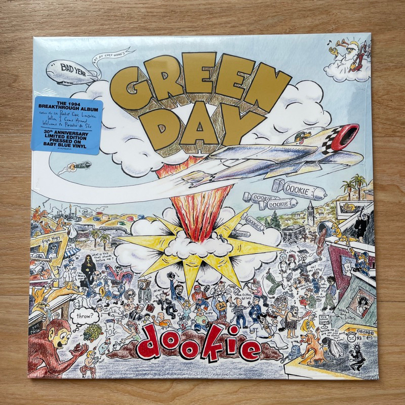 แผ่นเสียง Green Day -Doogie Limited 30th Anniversary *Baby blue color ,vinyl,US มือหนึ่ง ซีล
