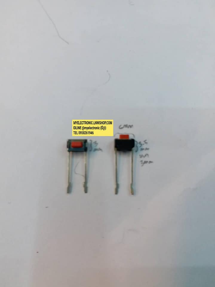 TACT SWICTH2ขายาวตัวเหลี่ยมสีแดงขนาด3.5×6MM.