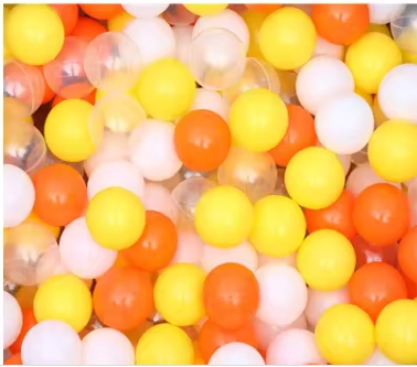 ลูกบอล พลาสติกอย่างดี คละสี 100 ชิ้น