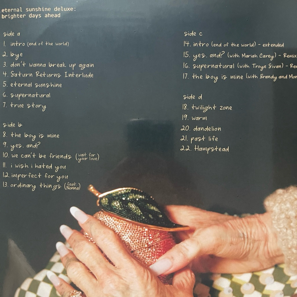 แผ่นเสียง Ariana Grande Eternal Sunshine Deluxe: Brighter Days Ahead 2 x Vinyl,Translucent Marble ,มือหนึ่ง ซีล