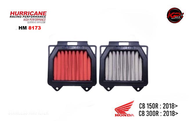 กรองอากาศ HURRICANE FOR HONDA CB150R/300R 2018+ (COTTON) HM8173
