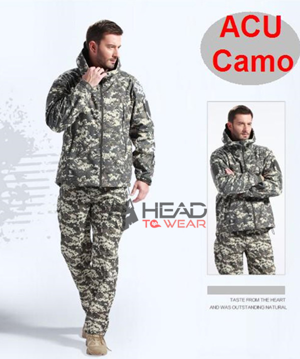 เสื้อแจ็คเก็ต Tactical กันน้ำ : ลายพราง Digital (ACU) รหัส JT005