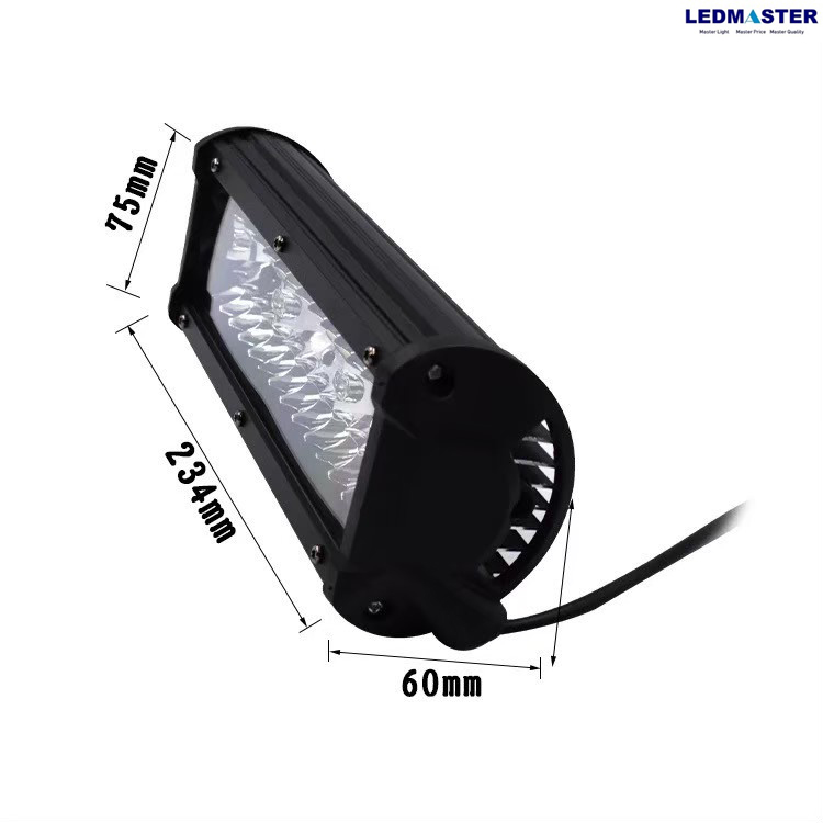 LED LIGHT BAR 180W สปอร์ตไลท์ไฟรถยนต์led ไฟหน้ารถ ไฟท้าย ไฟตัดหมอก รุ่น High CLASS 3 Row 12V-24V เเสงขาว งานพรีเมี่ยม