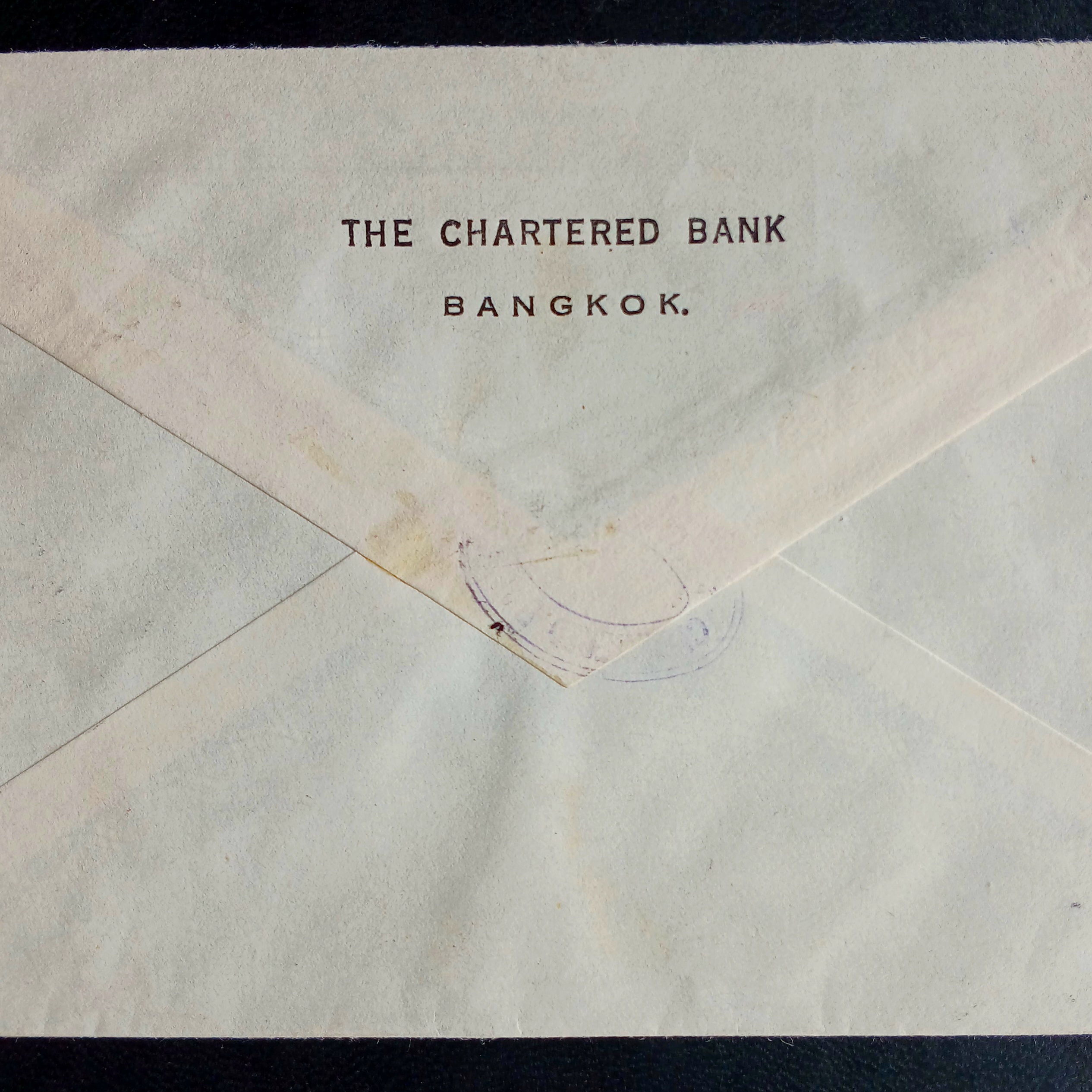 s3483-ซองจดหมายเก่า BANGKOK-Klampenborg DENMARK ป้ายR ลงทะเบียน/REGISTERED ติดแสตมป์พระรูป ร.9 THAILAND ปี 2498, ฉลอง 25 พุทธศตวรรษ ปี 2500 (ราคาหน้าดวง รวม 7 บาท 80 สตางค์) มีตราประทับ ไปรษณีย์กลาง 1957 พ.ศ.2500