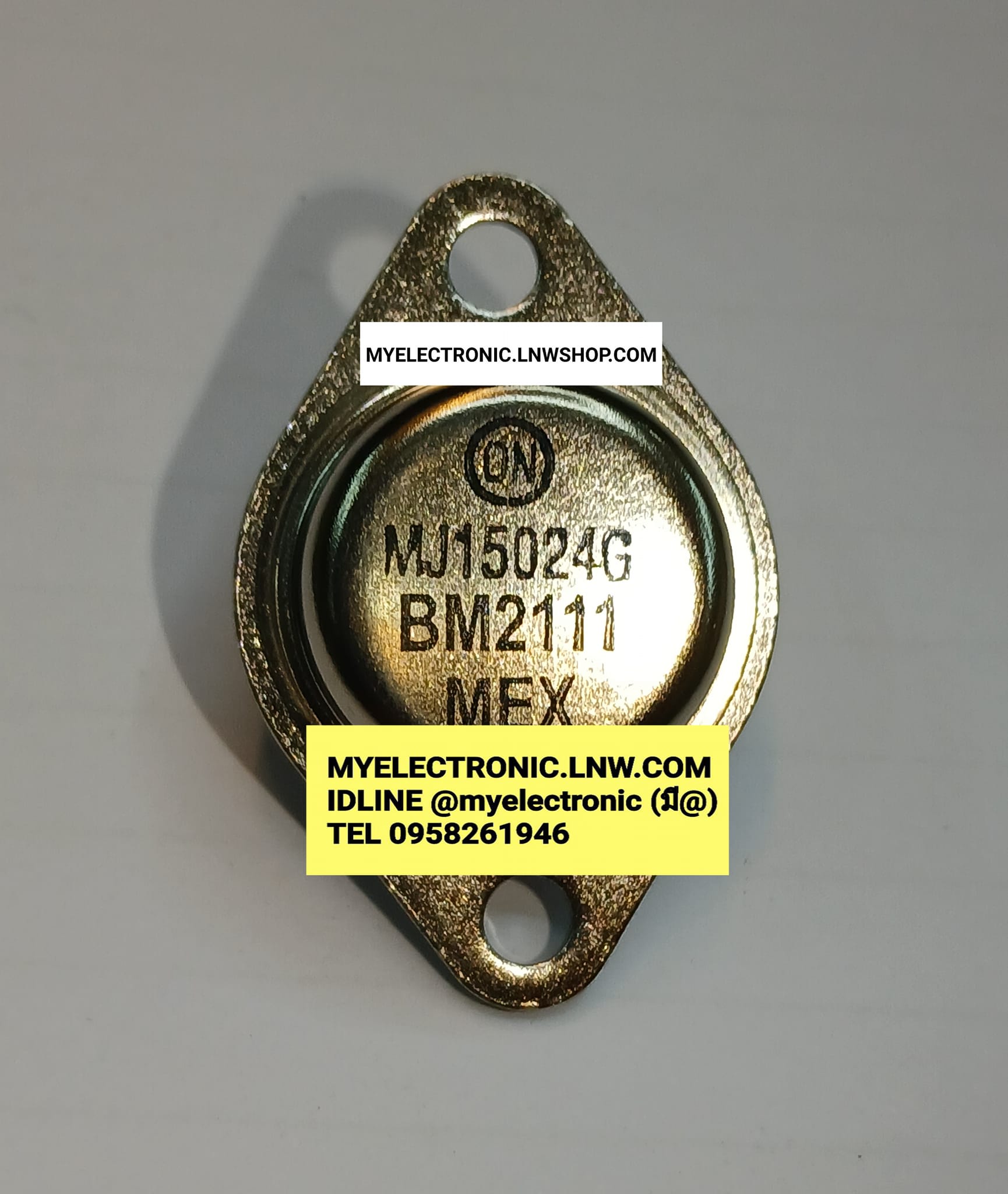 ขาย MJ15024G ตัวถัง TO-3 จานบิน เบอร์ MJ15024 G ยี่ห้อ ON-SEMI CONDUCTOR ของแท้ ทรานซิสเตอร์ TRANSISTOR ราคา ตัวละ . . . . หน่วย บาท