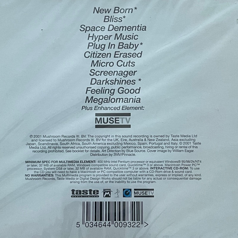 แผ่น CD ซีดีเพลง Muse – Origin Of Symmetry แผ่นแท้ ใหม่ ซีล