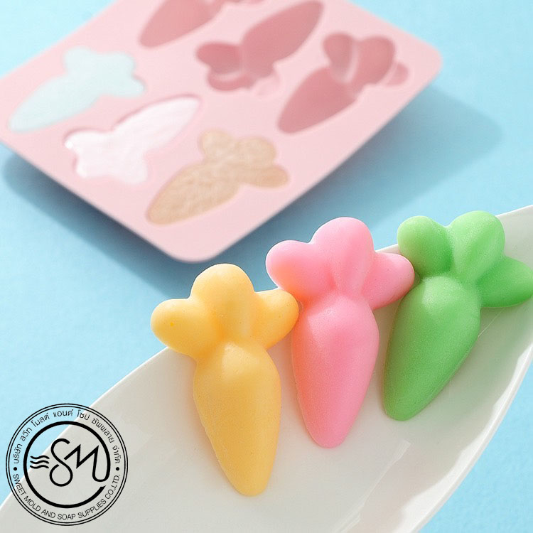 แม่พิมพ์แครอท 6ช่อง ขนาด30กรัม