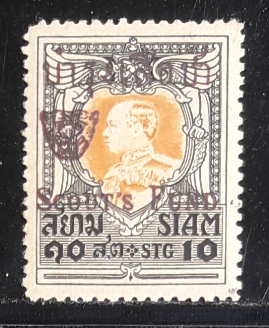 s3336-แสตมป์รัชกาลที่ 6 บำรุงเสือป่า ชุด3 พ.ศ.2464 ดวง 10+5 สตางค์ ยังไม่ใช้ หายาก ราคาเบา น่าสะสมครับ [CV.800.-]
