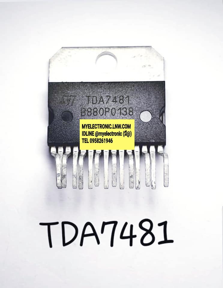 ขาย TDA7481 ไอซี IC ยี่ห้อST SGS-THOMSAN ตัวถังSIL15ขางอ ราคา ตัวละ . . . . . หน่วย บาท
