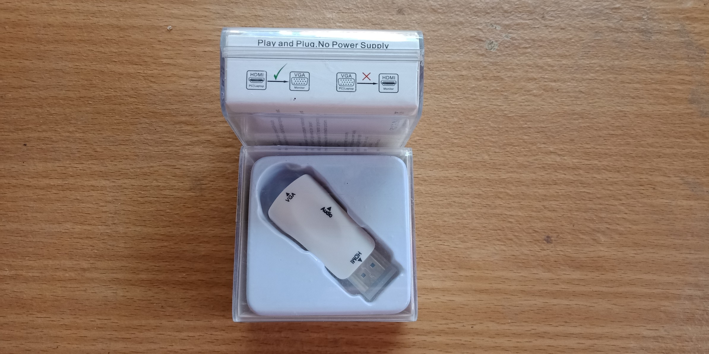 Hdmi To VGA With Audio Adapter