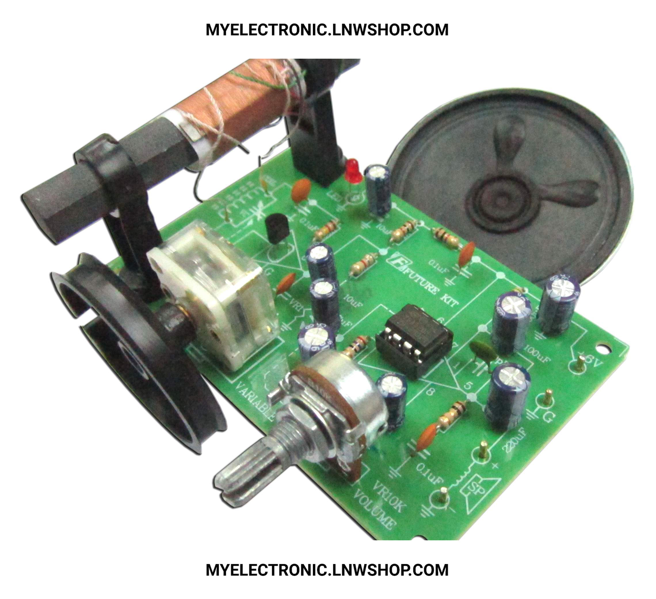 ชุด FA713 วงจร แผงสาธิตวิทยุAM ระบบไอซี พร้อมลำโพง ชุดสำเร็จ ประกอบลงปริ้นแล้ว บยี่ห้อ FUTUREKIT ฟิวเจอร์คิท ราคา ชุดล่ะ . . . . หน่วย บาท