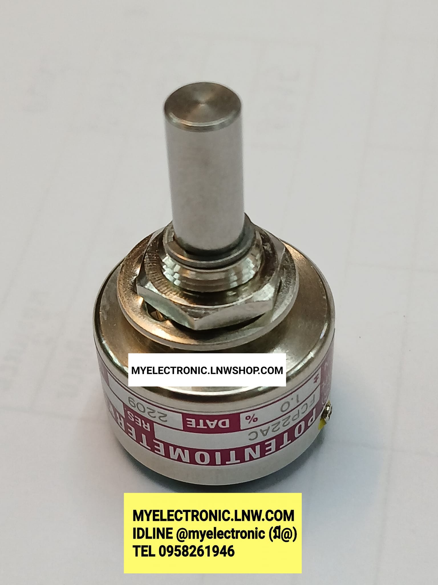 ขาย โวลุ่ม5K รุ่น FCP22AC หมุนฟรี หมุนต่อเนื่อง หมุนฟรี หมุนรอบตัว หมุน360องศา หมุนไม่หยุด หมุนเหมือนมอเตอร์ ยี่ห้อSAKAE MADE IN JAPAN ของแท้ VOLUME VARIABLE RESISTOR โวลุ่ม วอลลุ่ม 5K ราคา ตัวละ . . . . . หน่วย บาท