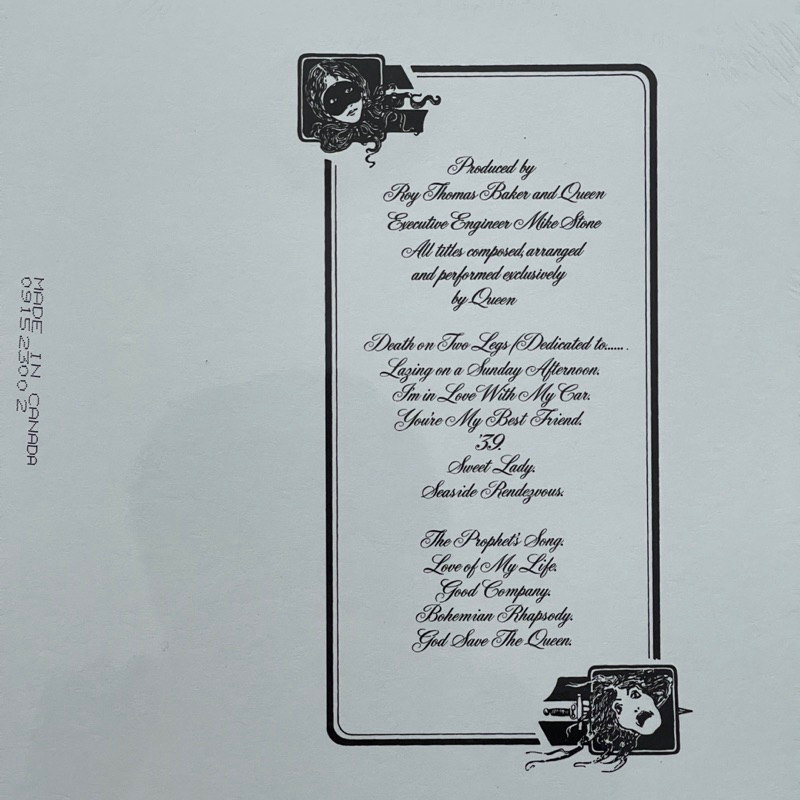 แผ่นเสียง Queen – A Night At The Opera , Vinyl, LP, Album, Remastered,180 Gram , มือหนึ่ง ซีล