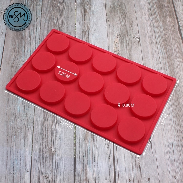 พิมพ์ซิลิโคน พิมพ์วงกลม ขนาด15-20กรัม 15ช่อง