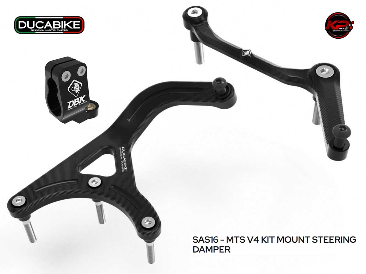 ขาจับกันสะบัด DUCABIKE MULTISTRADA V4/V4S (2021-2024) (สีดำ) ไม่รวมกันสะบัด