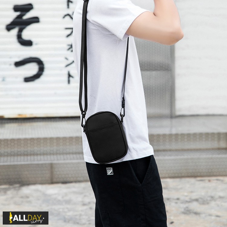 มาใหม่! NY28 กระเป๋าสะพายข้าง สีดำ สวยเท่ ผ้า Nylon กันน้ำ ผู้ชาย ผู้หญิง
