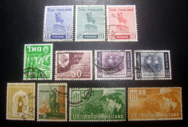 [s2493] แสตมป์ชุดพระเจ้าตากสิน ปี 2498 + แสตมป์ 6 ชุด ปี 2503-06 พิมพ์ญี่ปุ่น-อังกฤษ ใช้แล้ว ราคาเบา น่าสะสมครับ