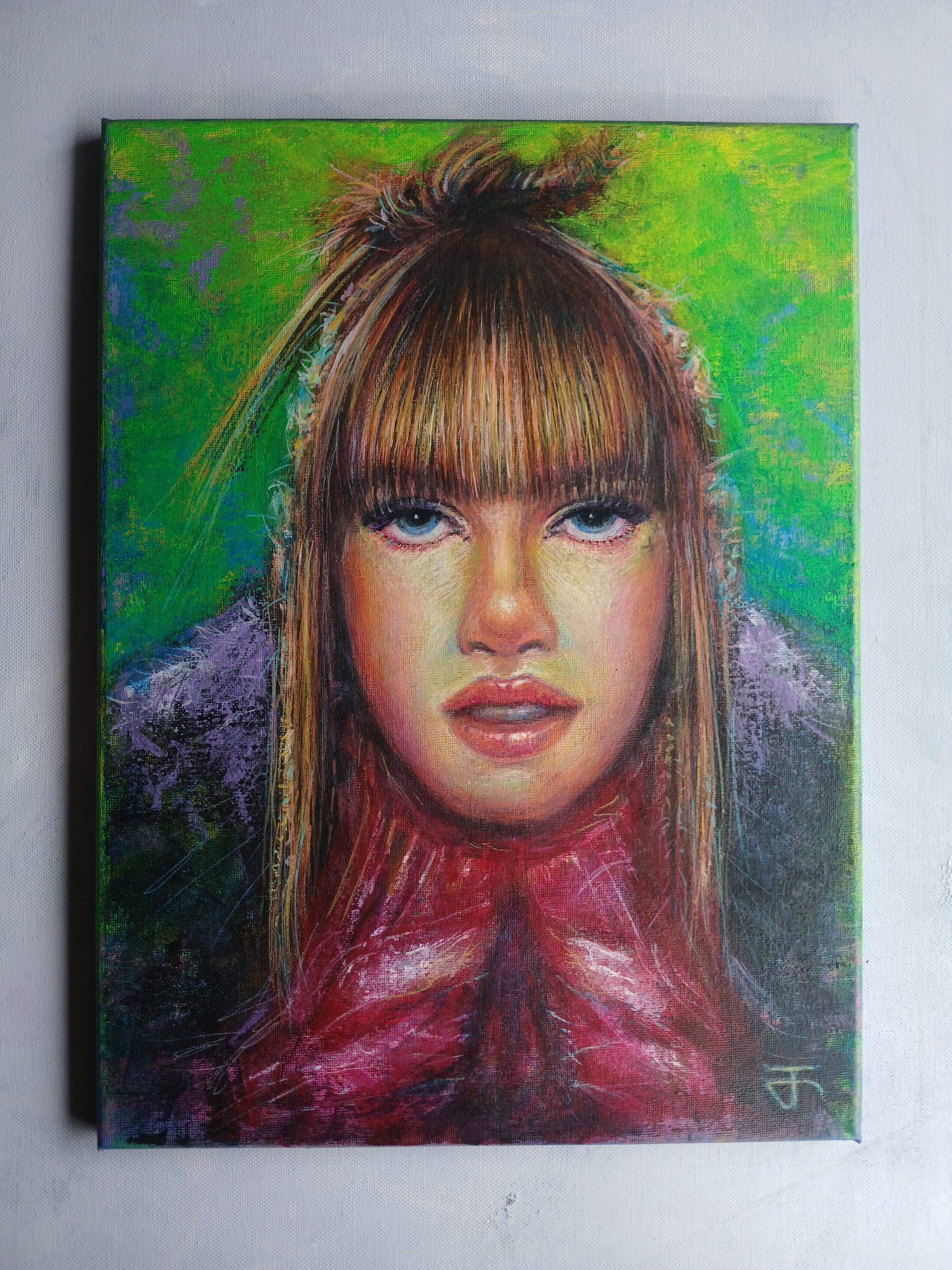 Portrait.10 ภาพวาดสีอะครีลิค บนเฟรมผ้าใบ ขนาด 30 cm. x 40 cm.