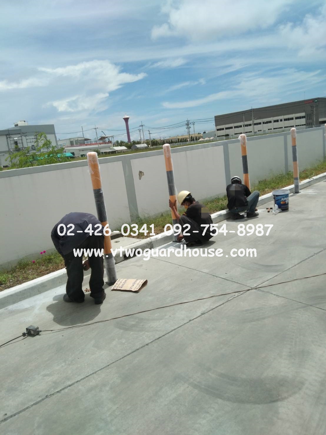 เสาเหล็กกันชน 4 นิ้ว สูง 150 ซม. TB00028