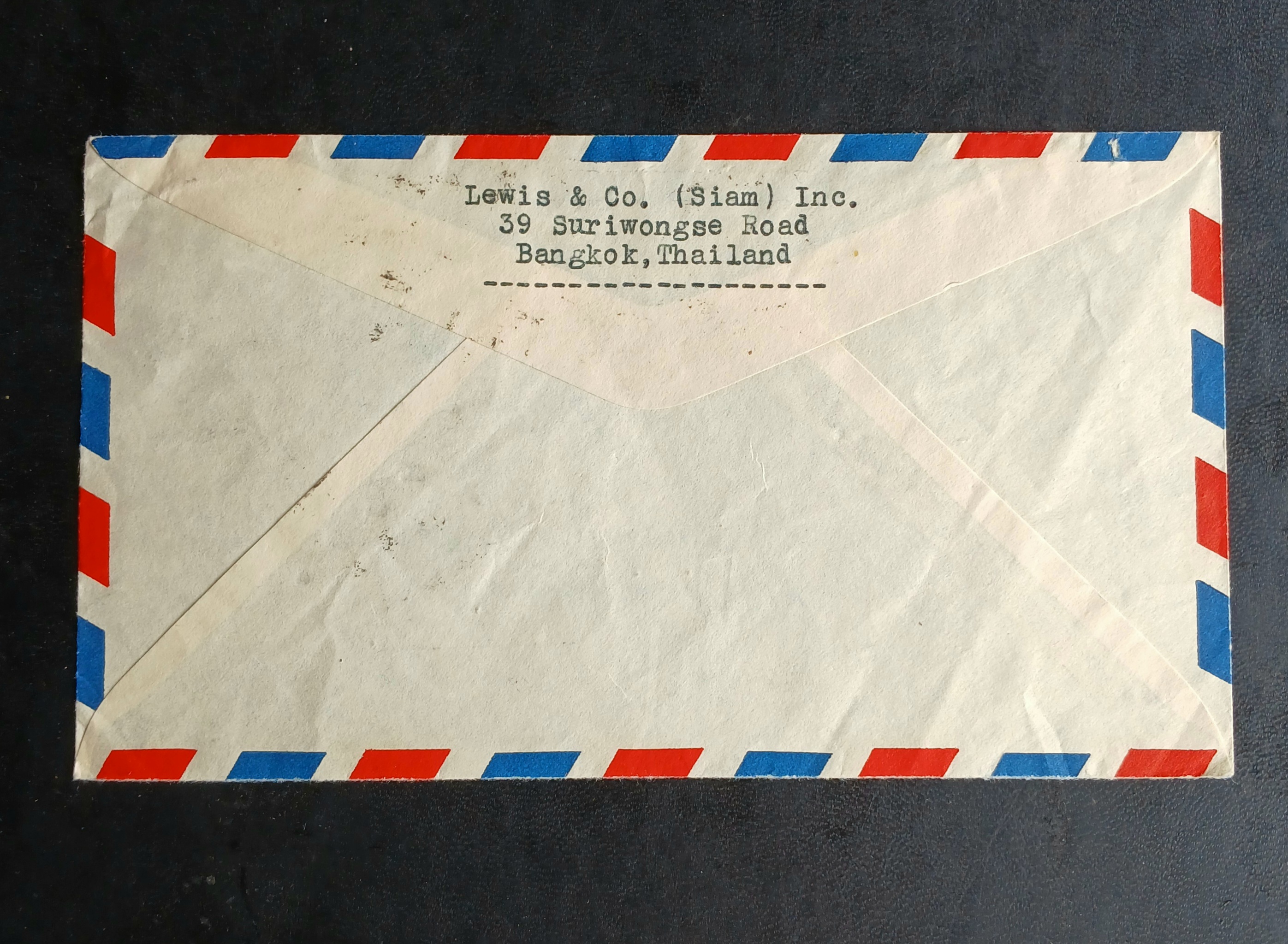s3478-ซองจดหมายเก่า BANGKOK-Goteborg SWEDEN A.V.2 airmail cover ติดแสตมป์พระรูป ร.9 SIAM ปี 2490-92, บรมราชาภิเษก 2493 (ราคาหน้าดวง รวม 2 บาท 90 สตางค์) มีตราประทับไปรษณีย์กลาง 1951 พ.ศ.2494