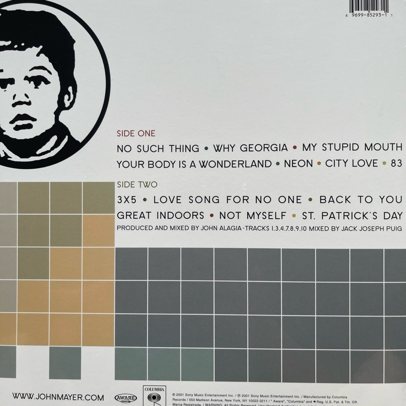 แผ่นเสียง John Mayer – Room For Squares,Vinyl, LP, Album, Reissue, 180 gram, US มือหนึ่ง ซีล