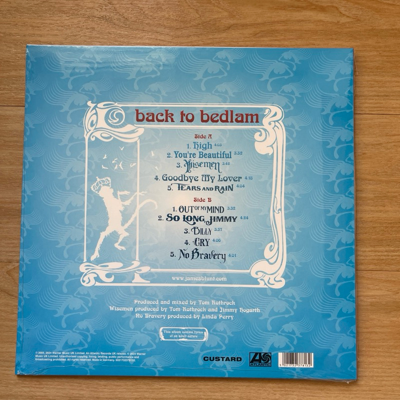 แผ่นเสียง JAMES BLUN - BACK TO BELDAM (20TH Anniversary Edition ) Recycle Red Vinyl มือหนึ่ง ซีล