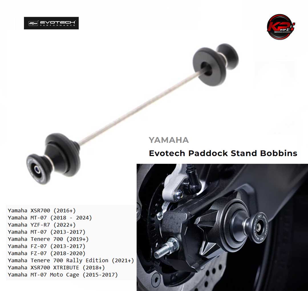 กันล้มหลัง พร้อมสปูนในตัว Evotech Paddock Stand Bobbins - Yamaha MT-07