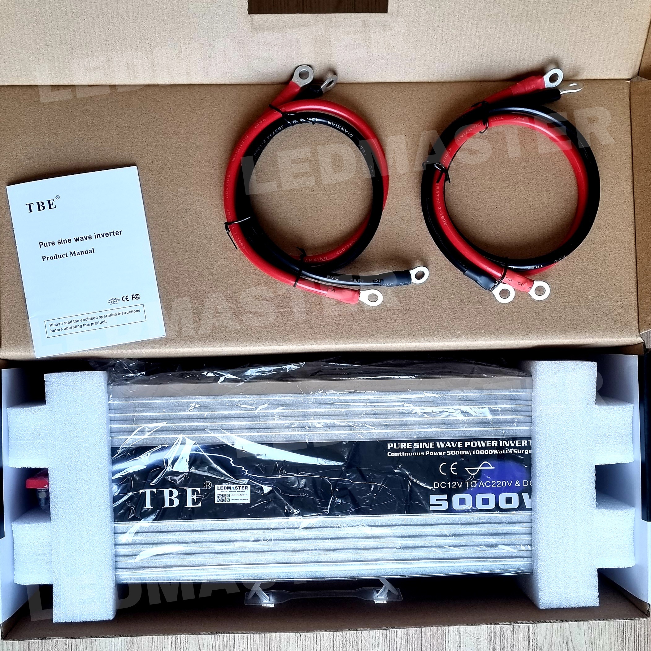 📢โปร1เเถม1📢เเท้ 100% อินเวอร์เตอร์เพียวซายเวฟ 5000W ยี่ห้อ TBE ราคาโรงงาน (รุ่นผลิตใหม่ 2022) อินเวอร์เตอร์รถเเห่ เครื่องแปลงไฟเเบต12vเป็น220v