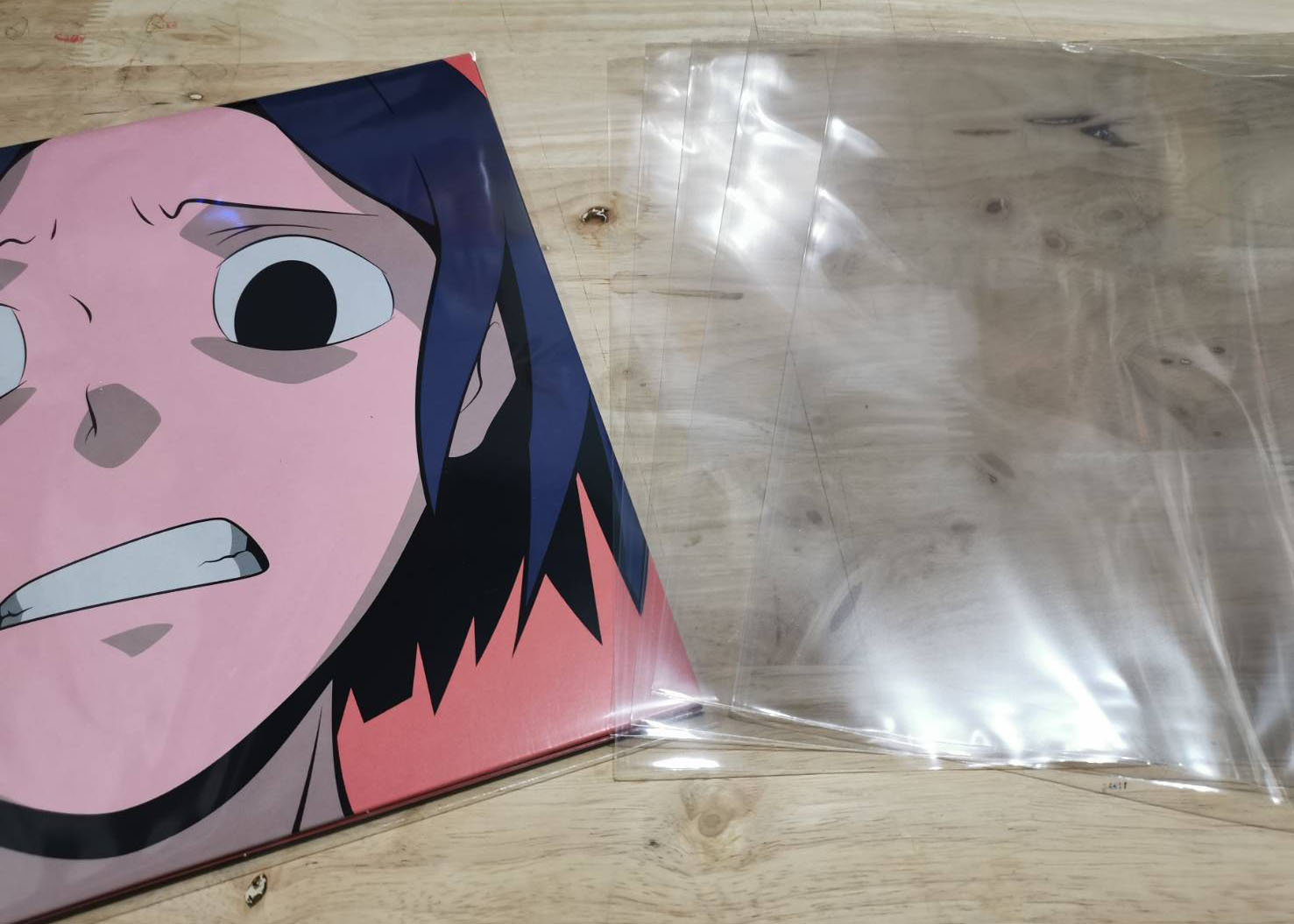 ซองพลาสติกใส่แผ่นเสียง ซองใส่แผ่นเสียง ซองชั้นนอก (32x32เซนติเมตร) เหมาะสำหรับใส่แผ่นเสียงอัลบั้มที่มี 1แผ่น (50ใบ)