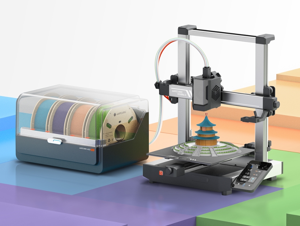 เครื่องพิมพ์ 3 มิติ , 3D Printer : Anycubic Kobra 3 combo by In2Real3d