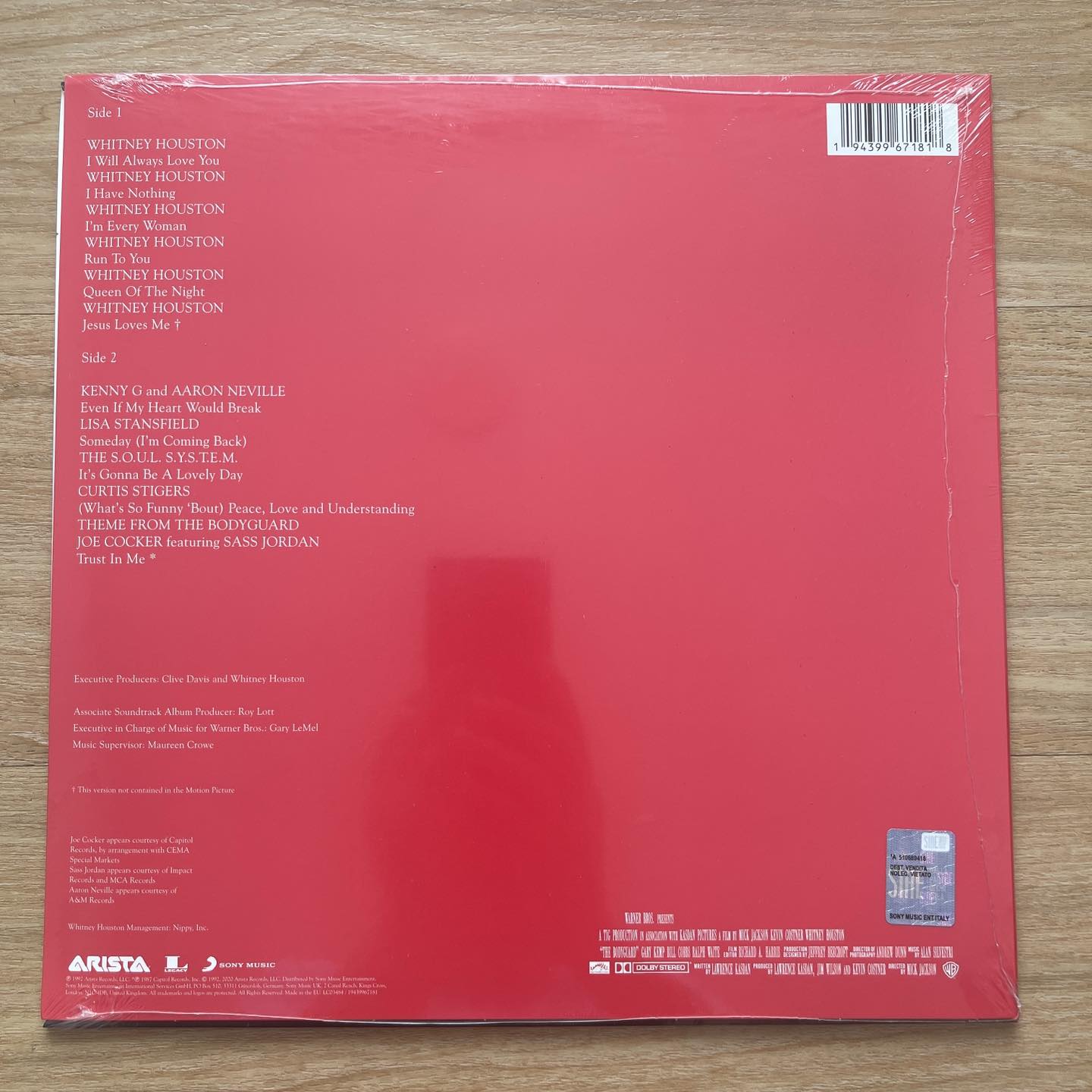 แผ่นเสียง The Bodyguard (Original Soundtrack Album)Vinyl, LP, Album, Reissue แผ่นมือหนึ่ง ซีล