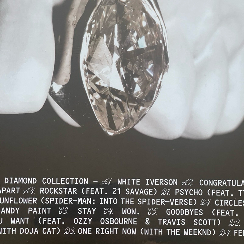 แผ่นเสียง Post Malone - The Diamond Collection - Matallic Silver 2 x Vinyl, LP, Compilation, มือหนึ่ง ซีล