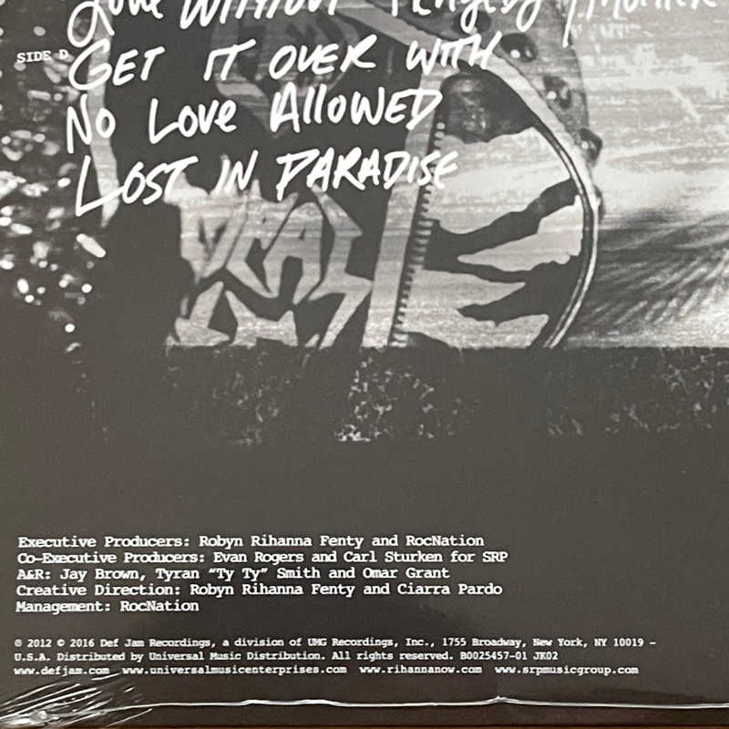 แผ่นเสียง Rihana Unapologetic , 2 x Vinyl, LP, Album, Reissue, Repress, 180 gram มือหนึ่ง ซีล