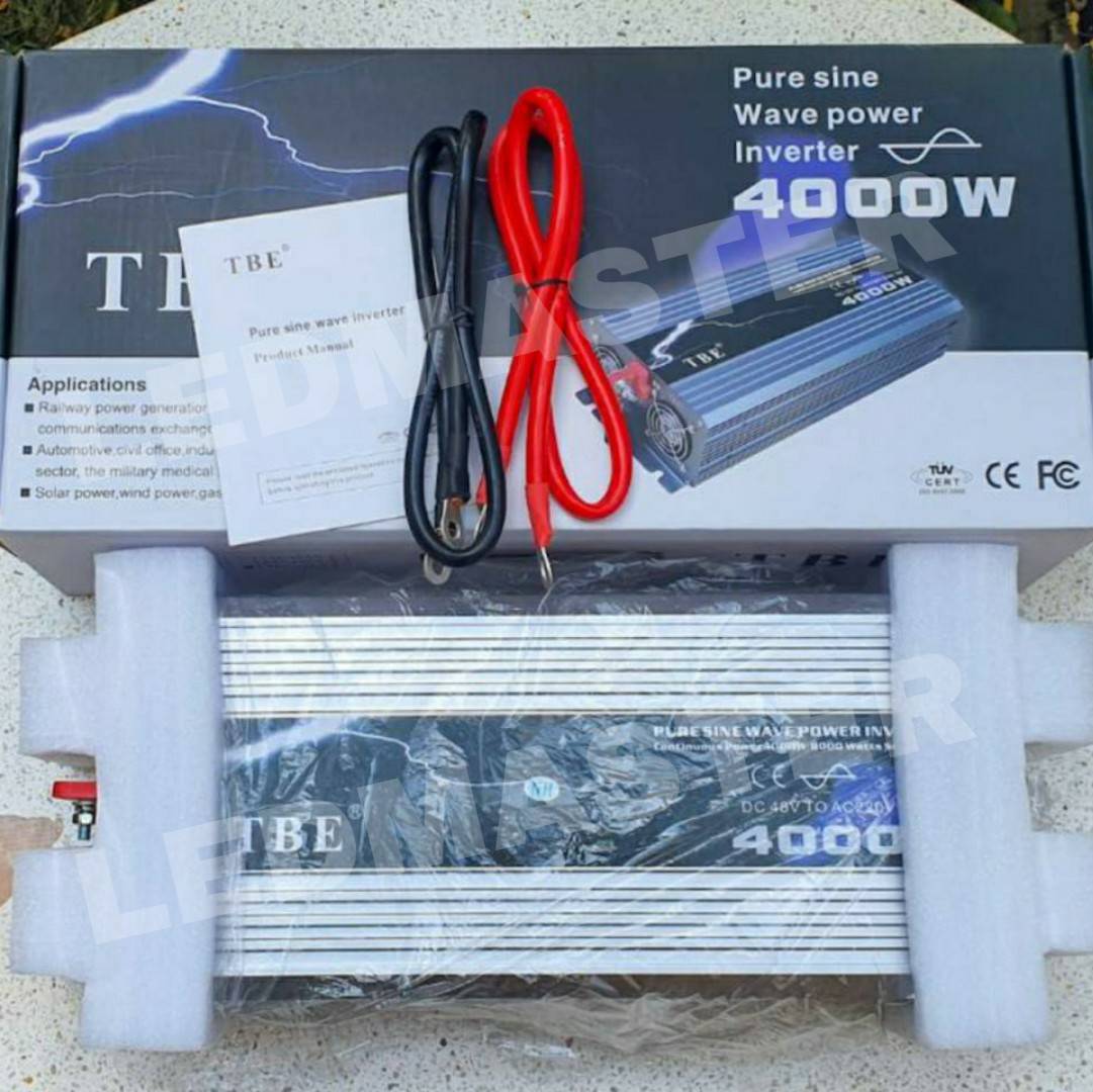 48 โวลต์ TBE Inverter อินเวอร์เตอร์ DC 48V TO AC 220V 4000W รุ่น Pure Sine Wave กระเเสไฟบริสุทธิ์ คลื่นไฟนิ่ง เครื่องแปลงไฟรถเป็นไฟบ้าน หม้อแปลงไฟ ตัวแปลงไฟรถ ใช้อุปกรณ์ไฟบ้านได้ในรถ เครื่องเเห่เสียง [ เเท้ 100 % ]