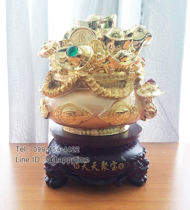 ของขวัญมงคลวันขึ้นบ้านใหม่ กระถางสมบัติใส่เงินทอง