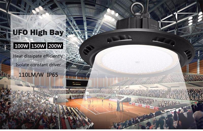 โคมไฟ UFO LED High Bayโคมไฮเบย์แอลอีดี 50W 100W 150W 200W เเสงขาว โคมไฟออกแบบมาสำหรับใช้ให้เเสงสว่างติดตั้งเพดานสูงในโรงงาน,โกดัง,โชว์รูม ซุปเปอร์มาร์เกต, ศูนย์จัดแสดงสินค้า, สนามกีฬา