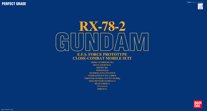 PG 1/60 RX-78-2 Gundam
