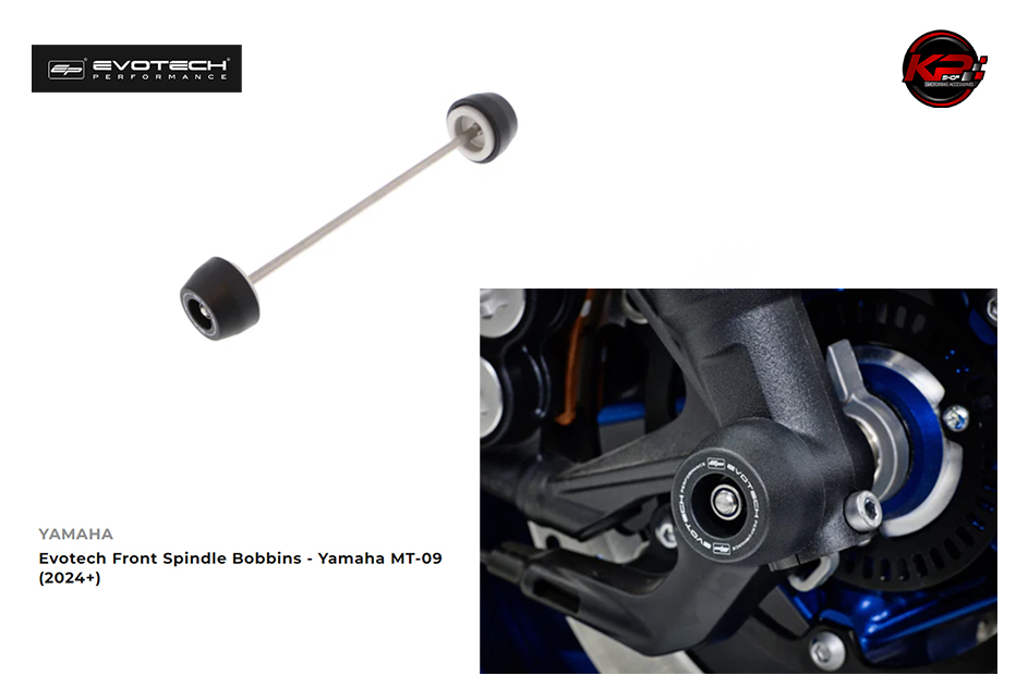 กันล้มหน้า Evotech Front Spindle Bobbins - Yamaha MT-09 (2024+)
