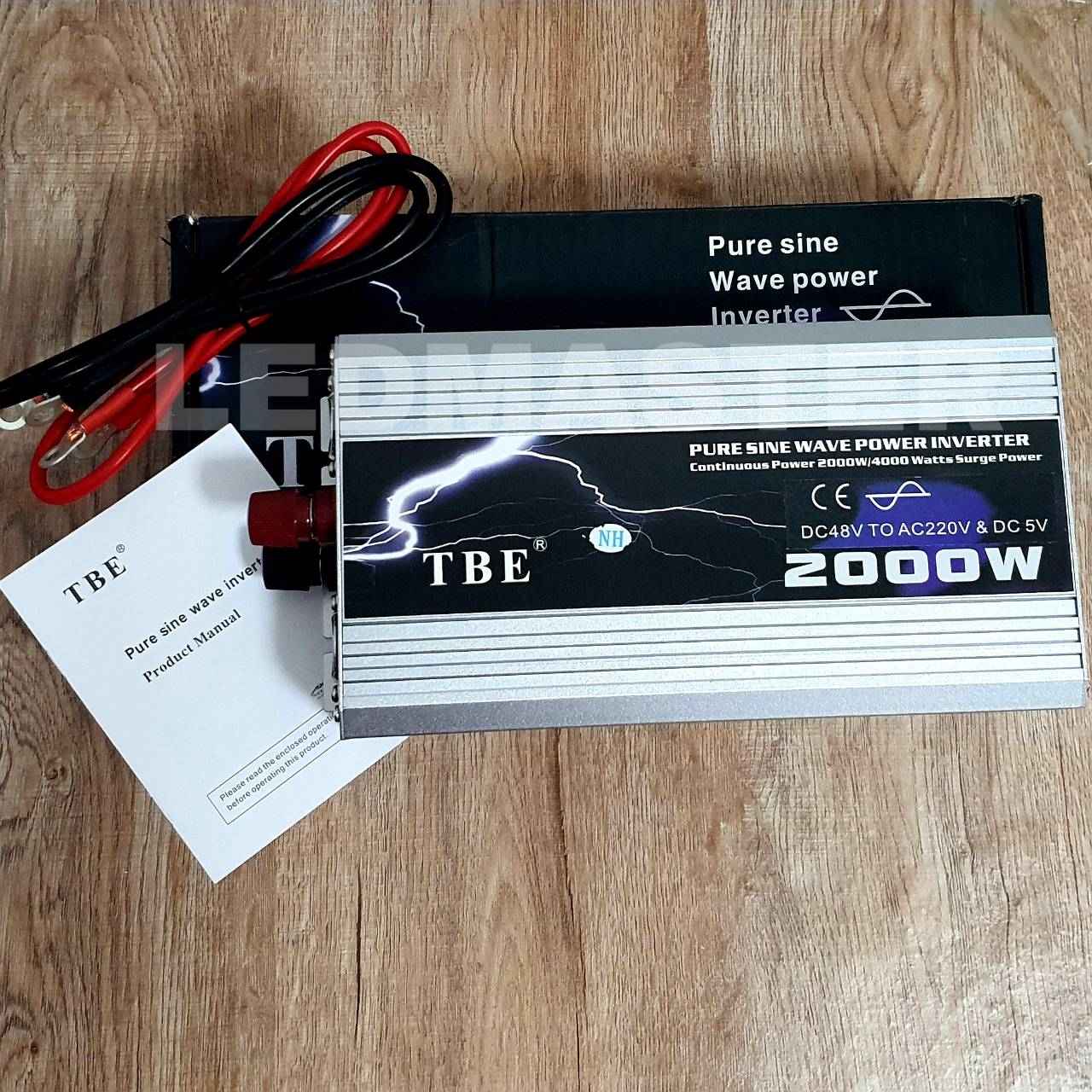 อินเวอร์เตอร์ ยี่ห้อ TBE Inverter Pure Sine Wave 2000W 48V คลื่นเพียวซายน์เวฟ กระเเสไฟบริสุทธิ์ (กระเเสไฟนิ่ง) เครื่องแปลงไฟรถเป็นไฟบ้าน หม้อแปลงไฟ ตัวแปลงไฟรถ ใช้อุปกรณ์ไฟบ้านได้ในรถ รถเเห่เครื่องเสียง