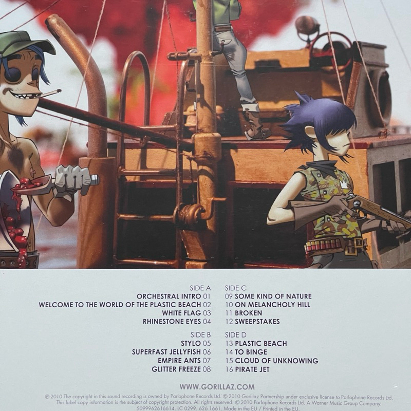 แผ่นเสียง Gorillaz – Plastic Beach 2 x Vinyl, LP, Album, EU แผ่นเสียง มือหนึ่ง ซีล