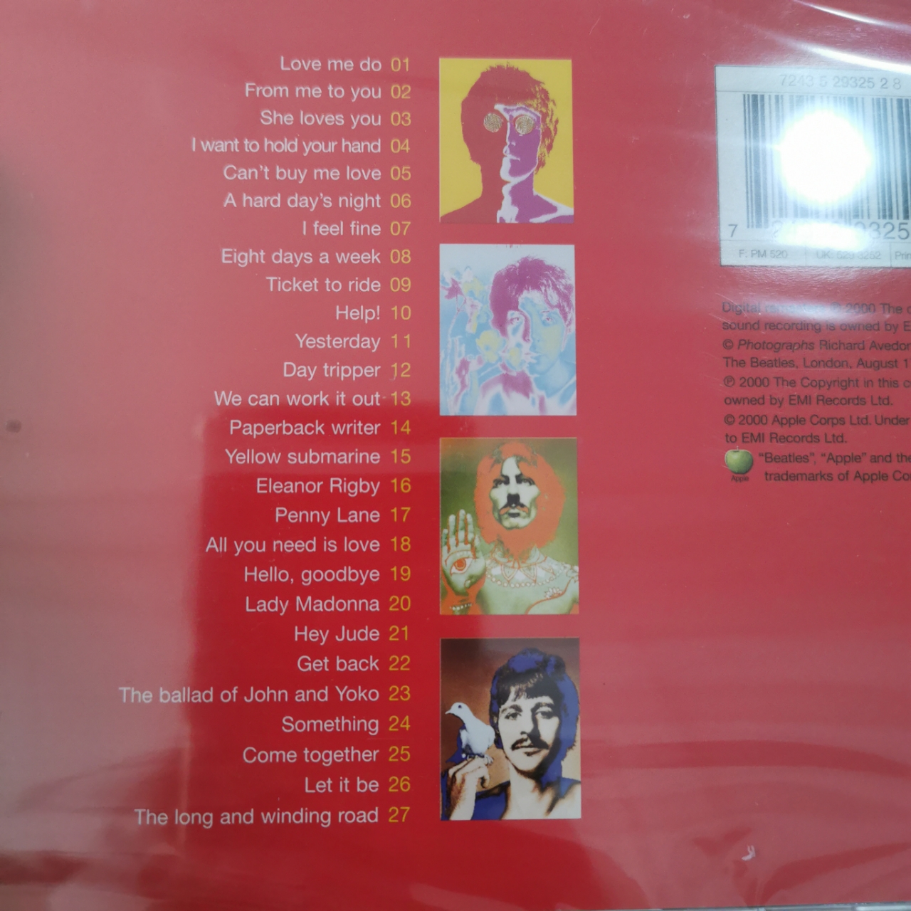 แผ่น CD ซีดีเพลง The Beatles –อัลบั้ม 1 ,CD, Compilation, แผ่นเเท้ ใหม่ ซีล