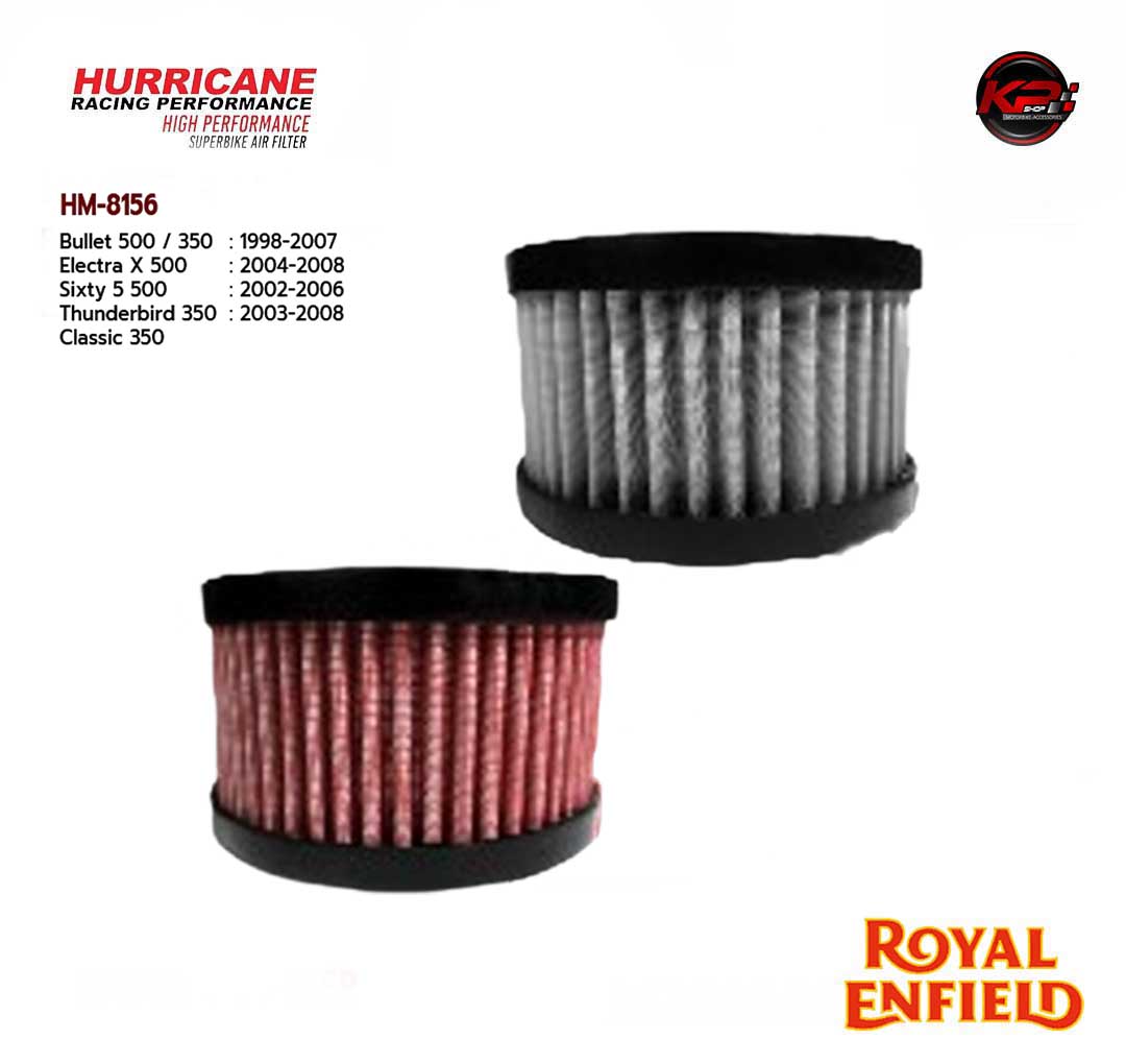 กรองอากาศ HURRICANE FOR ROYAL ENFIELD bullet 500/350 electra X 500 / Sixty 5 500 / Thunderbird 350 / classic 350 (COTTON) HM8156
