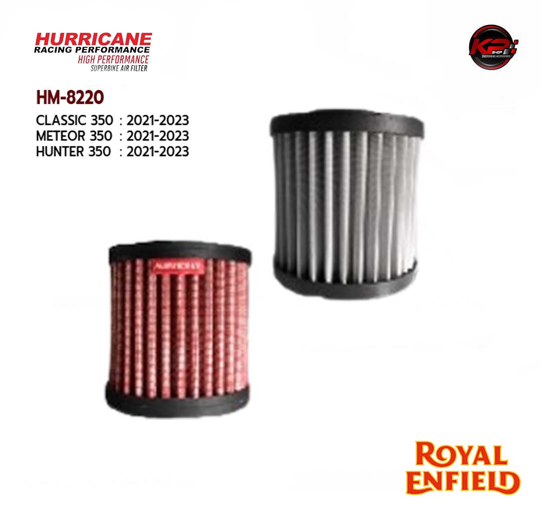 กรองอากาศ HURRICANE FOR ROYAL ENFIELD CLASSIC 350 / METEOR 350 / HUNTER 350 2021-2023 (COTTON) HM8220