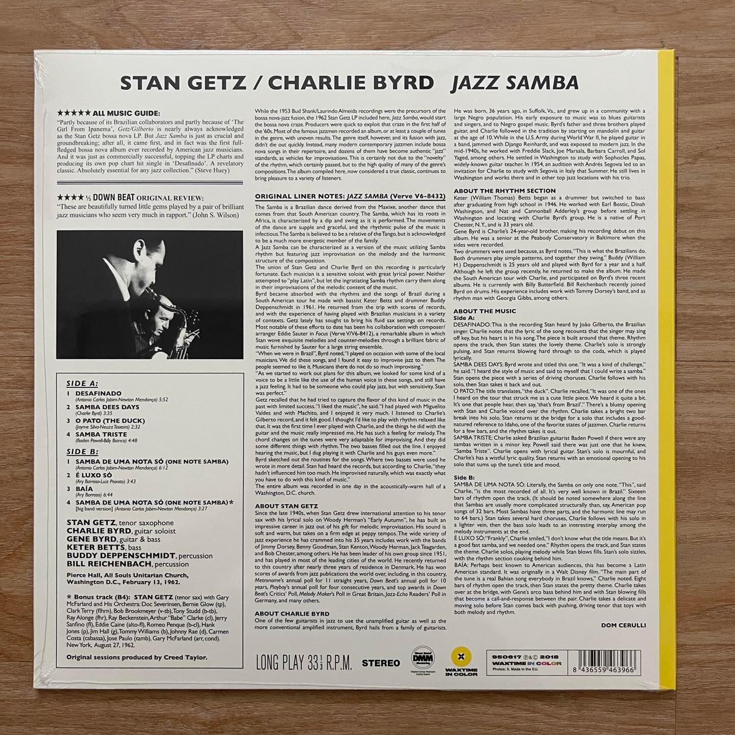 แผ่นเสียง Stan Getz – Jazz Samba **Limited Edition Yellow Vinyl แผ่นเสียงมือหนึ่ง ซีล