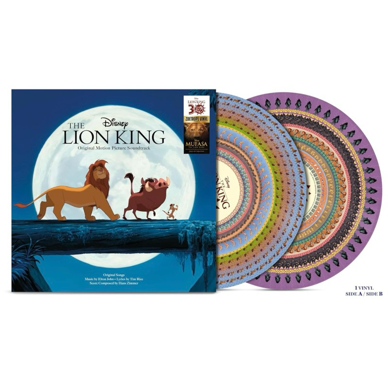 แผ่นเสียง Disney The Lion King (Original Motion Picture Soundtrack) Vinyl,Picture Disc, Zoetrope, 30th Anniversary มือหนึ่ง ซีล
