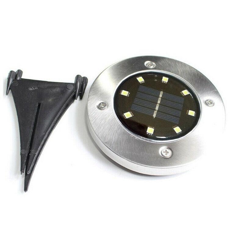 [แพ็ค 2 โคม / 5 โคม / 10 โคม ]LED Solar Light Ground Lamp Outdoor โคมไฟโซล่าเซลล์ฝังพื้น 8LED โคมไฟ solar โคมไฟปักพื้น ใช้สำหรับฝังพื้น ทางเดิน ริวรั้ว ติดตั้งภายนอกอาคาร ตกแต่งตามสถานที่ต่างๆ ตามร้านอาหาร หรือเป็นโคมไฟปักพื้นดินในสวน สนามหญ้า Garden