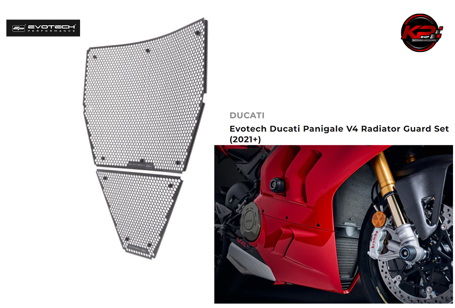 การ์ดหม้อน้ำ Evotech Ducati Panigale V4 Radiator Guard Set (2021+)